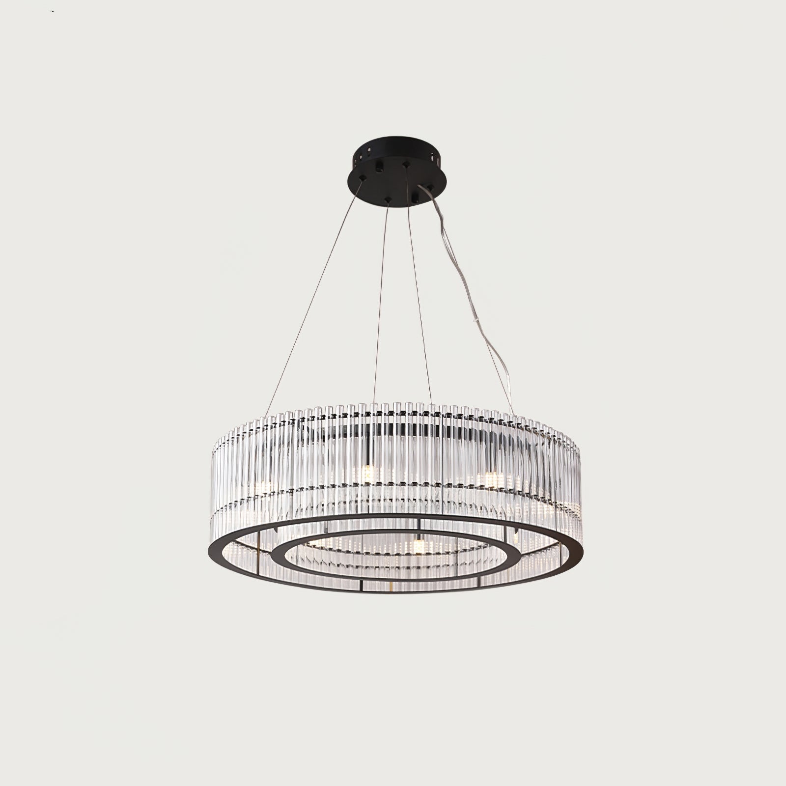 Lustre de tubo de vidro