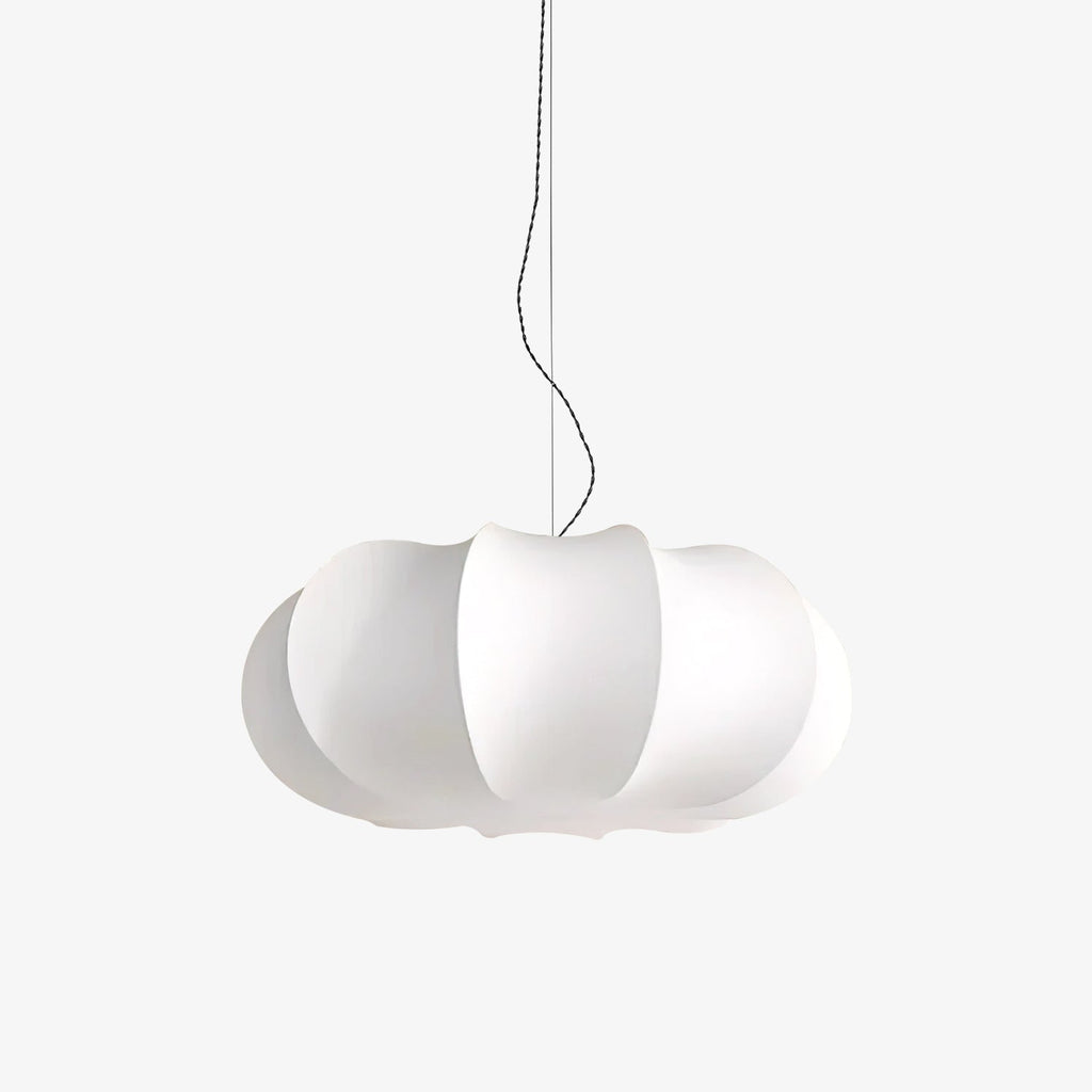 Oblate Silk Pendant Lamp