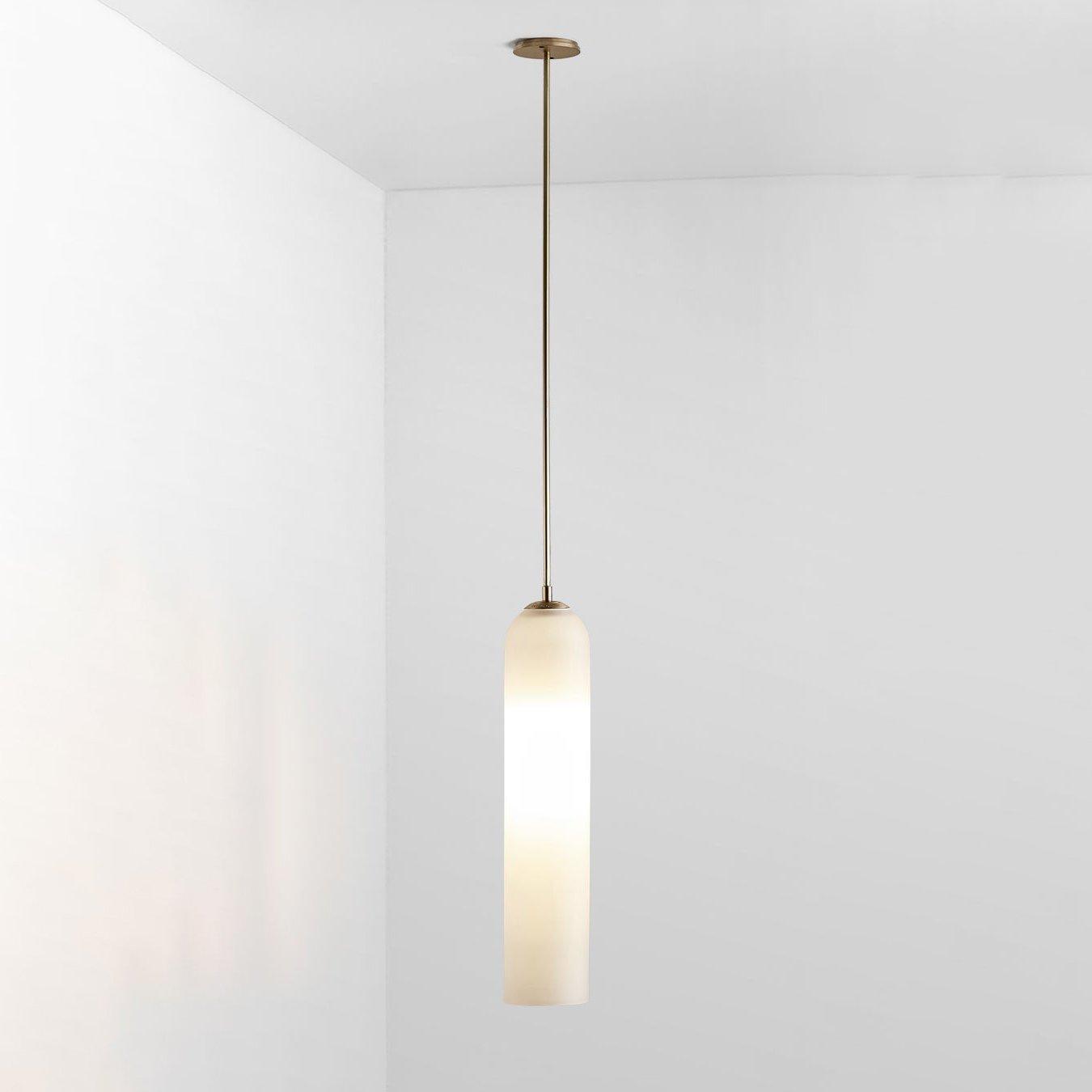 Long Tube Glass Pendant Light