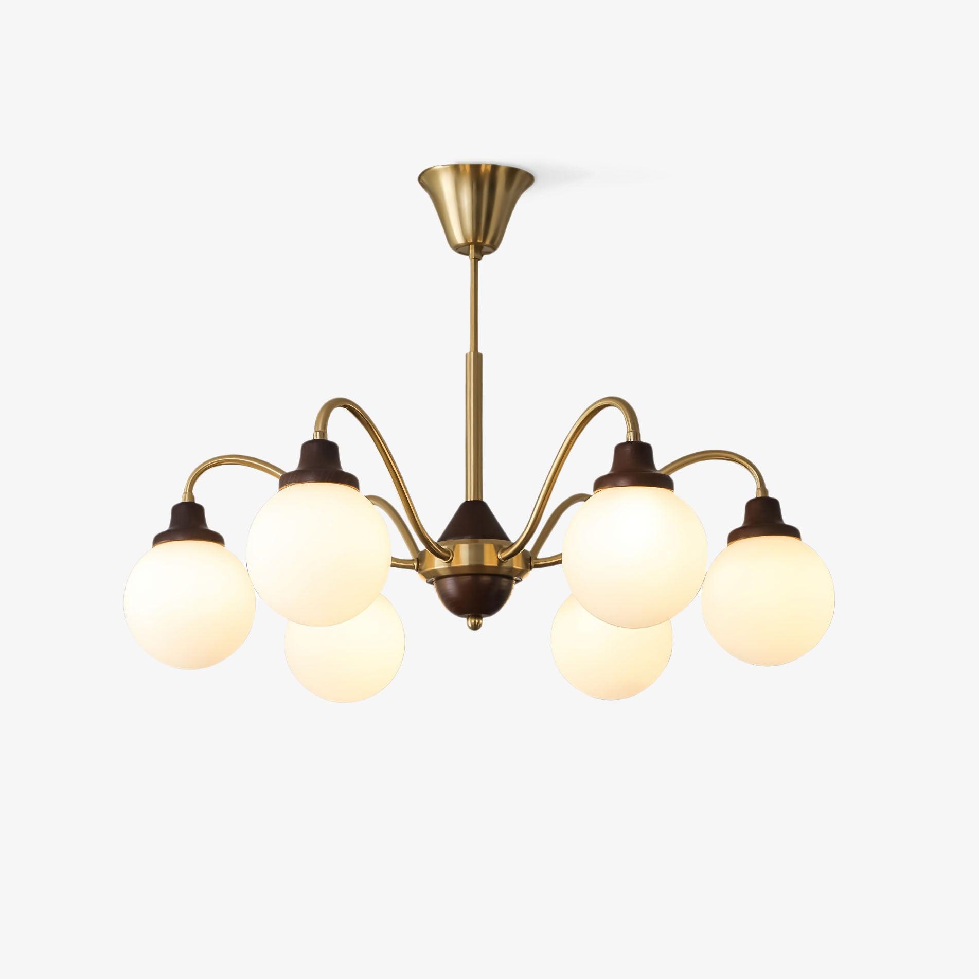 Lustre de madeira maciça Magic Bean