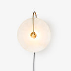 Alabaster LED Plug-In Wall Lamp
