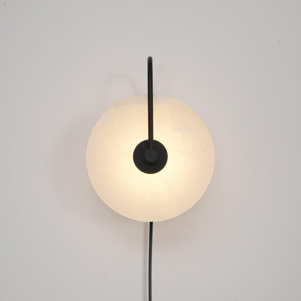 Alabaster LED Plug-In Wall Lamp