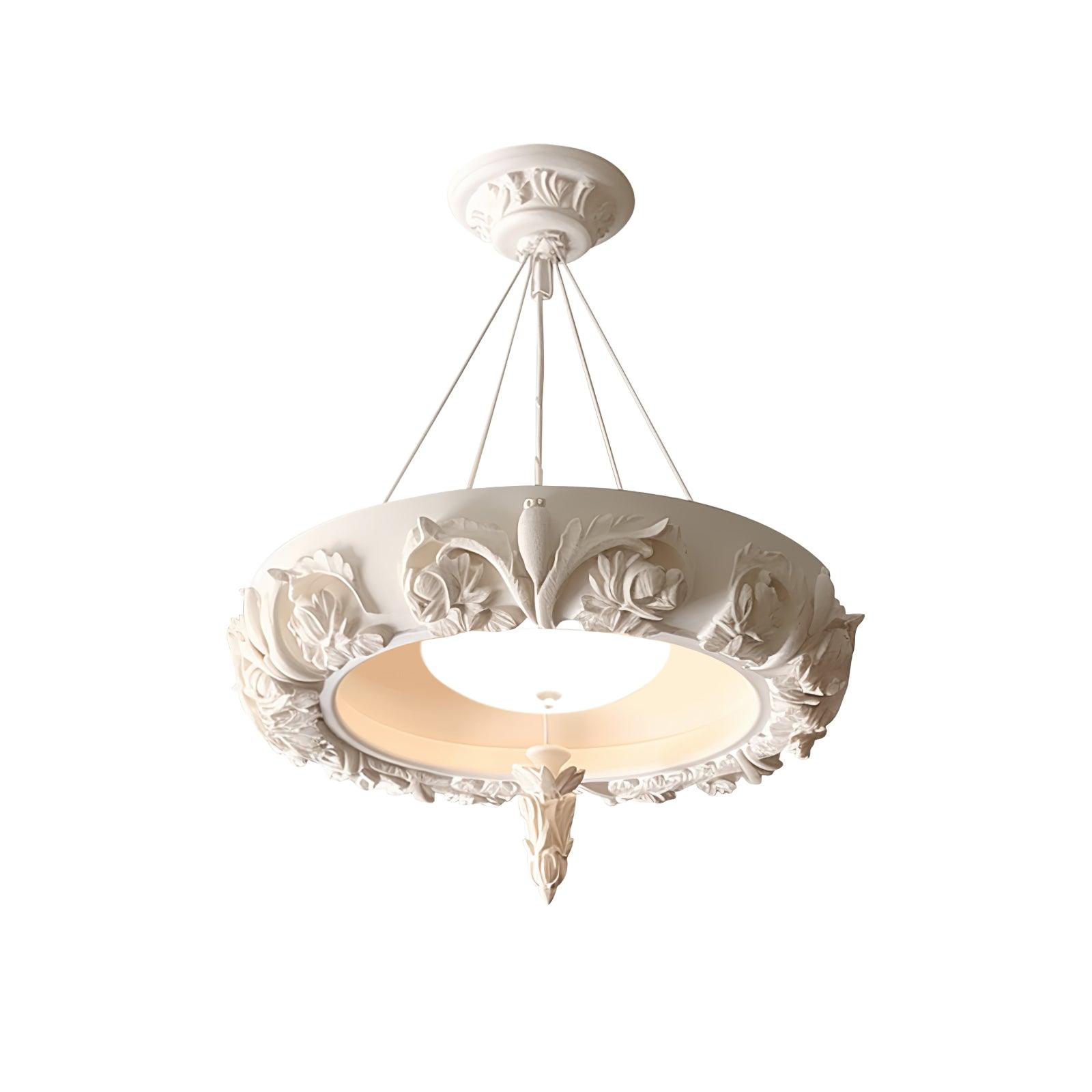 Lustre de gesso esculpido artístico