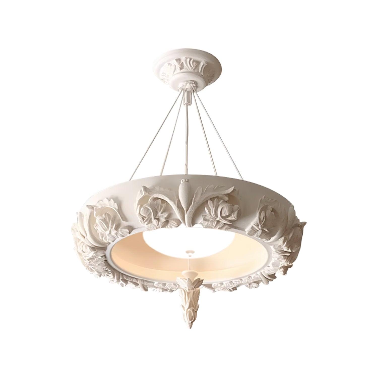 Lustre de gesso esculpido artístico