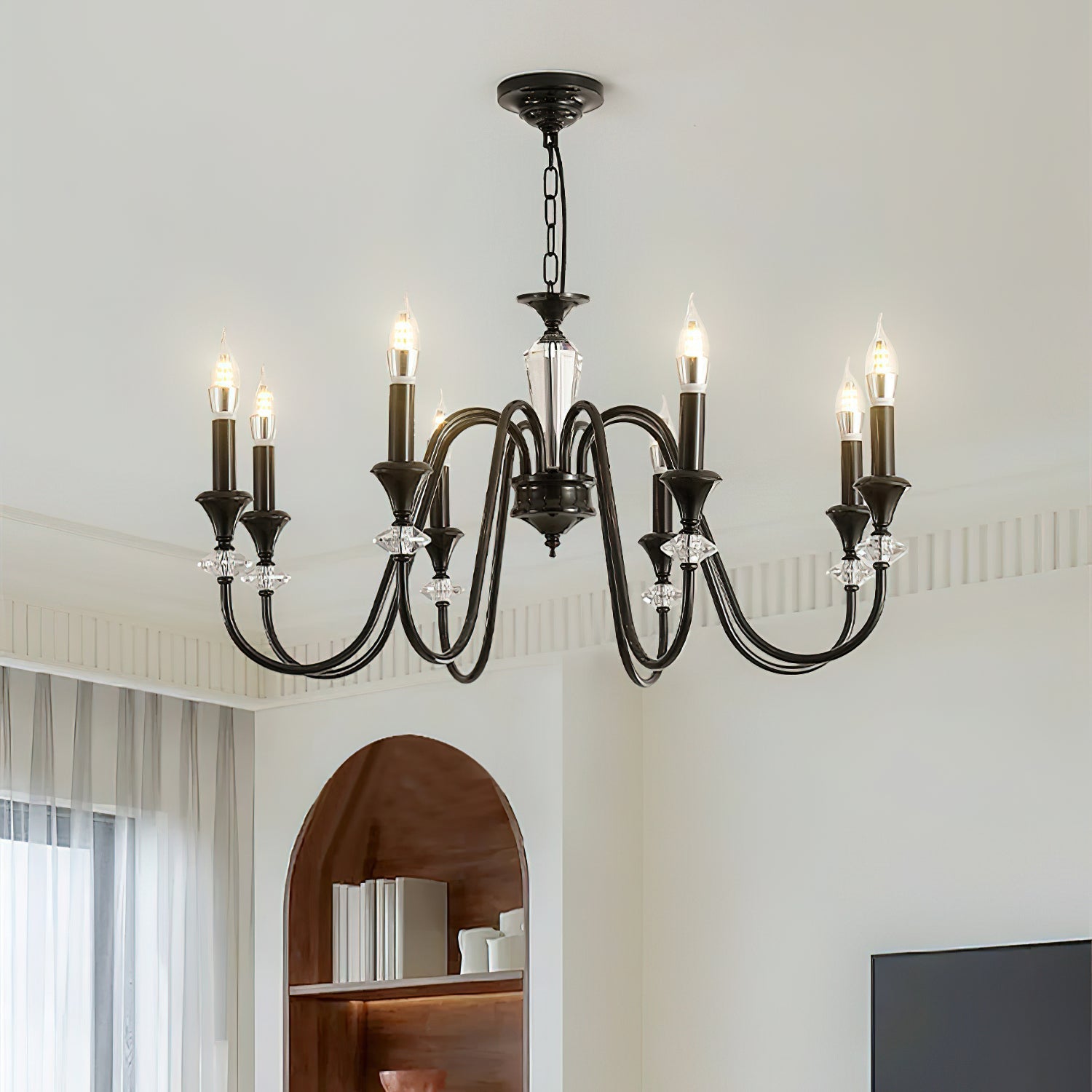 Lustre Noir Candelabro 