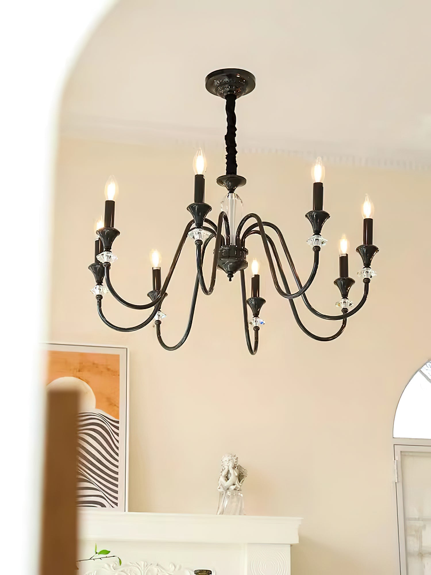 Lustre Noir Candelabro 