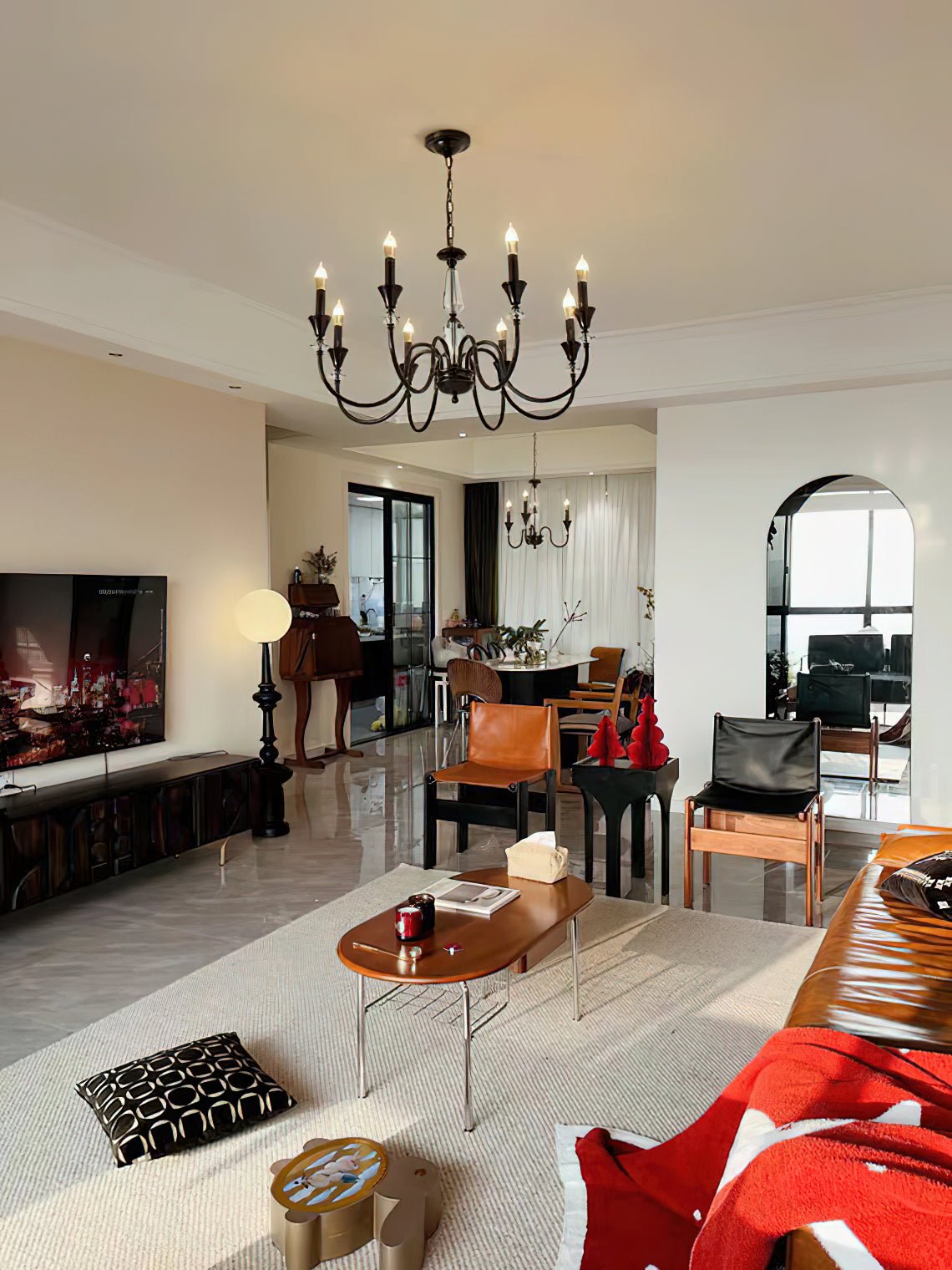 Lustre Noir Candelabro 