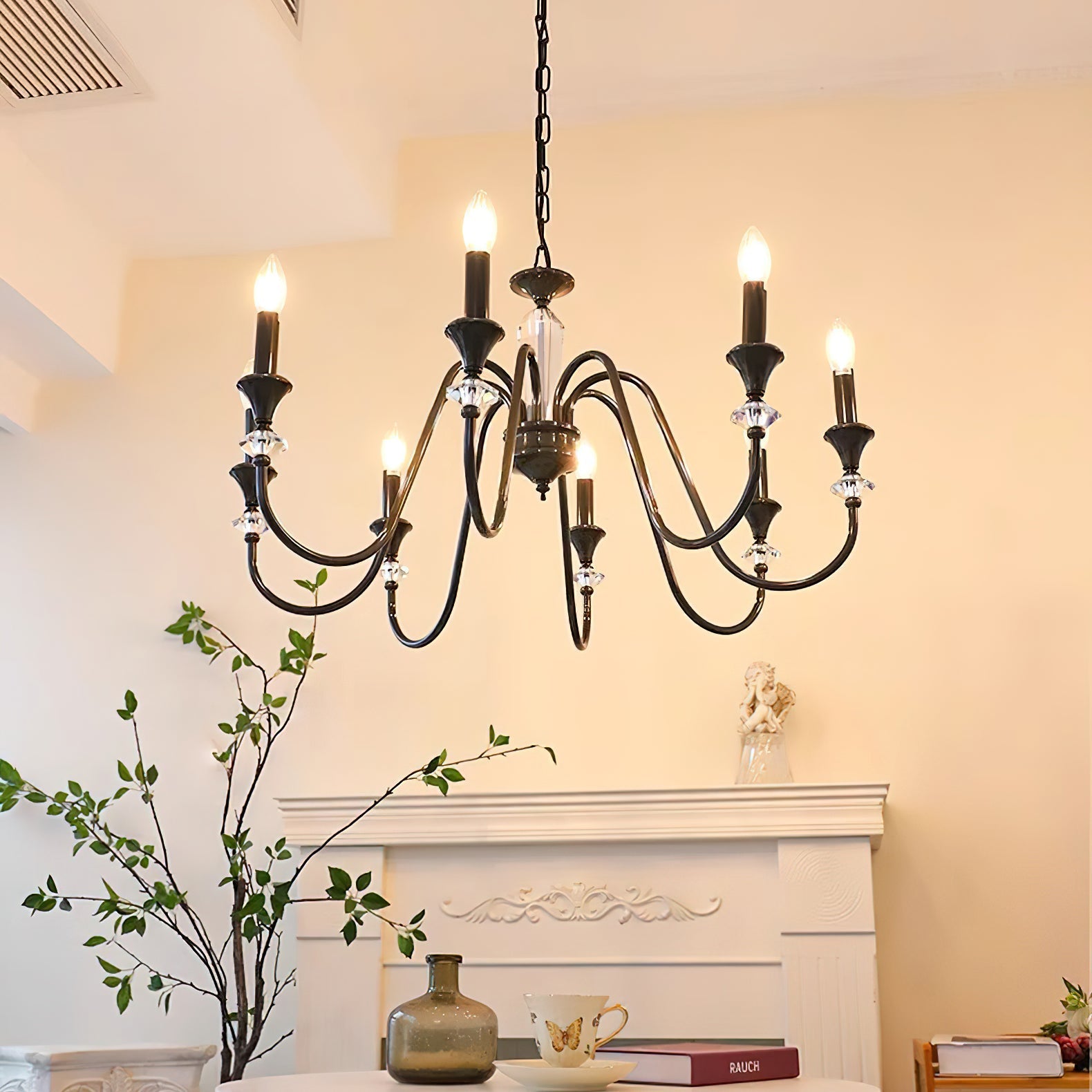 Lustre Noir Candelabro 
