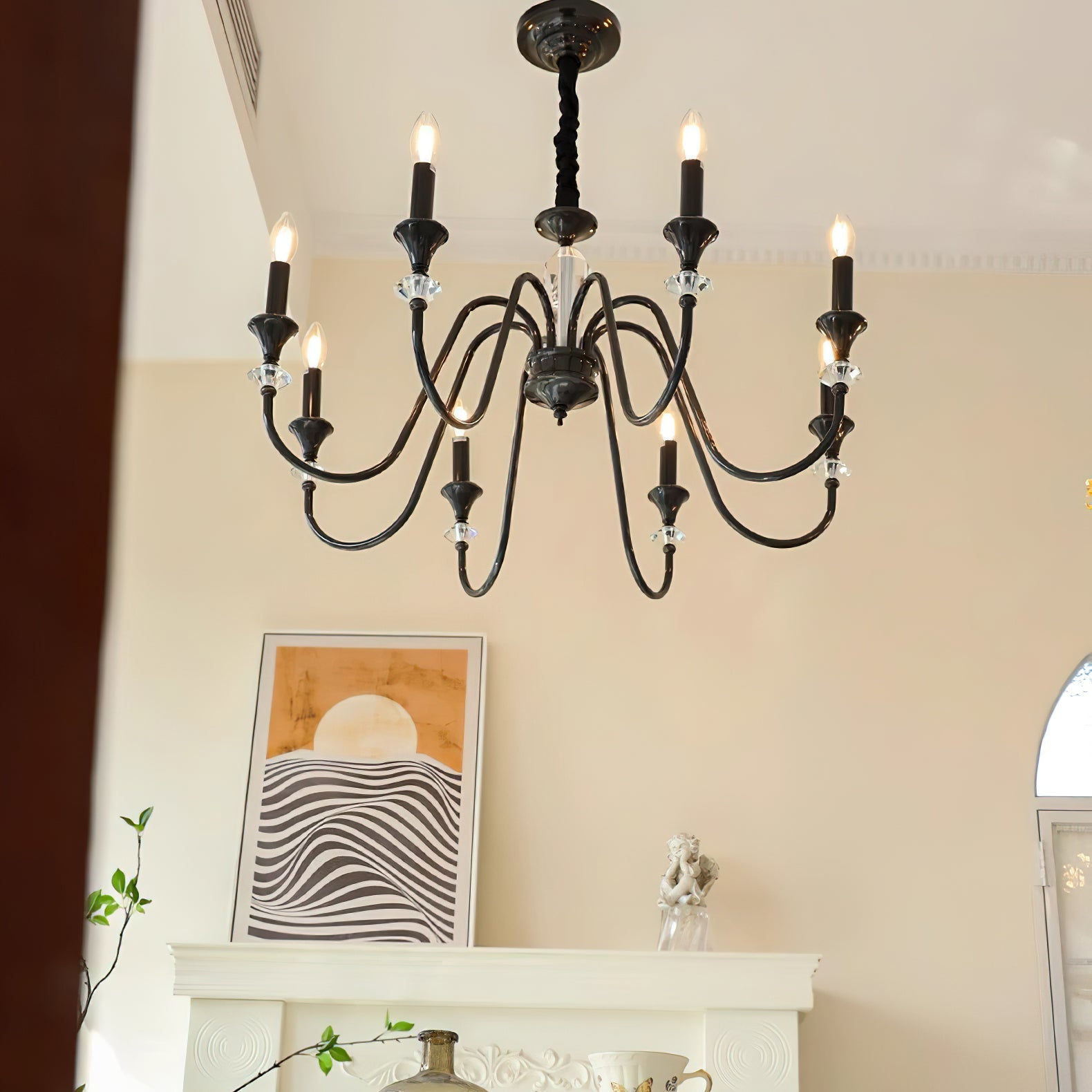 Lustre Noir Candelabro 