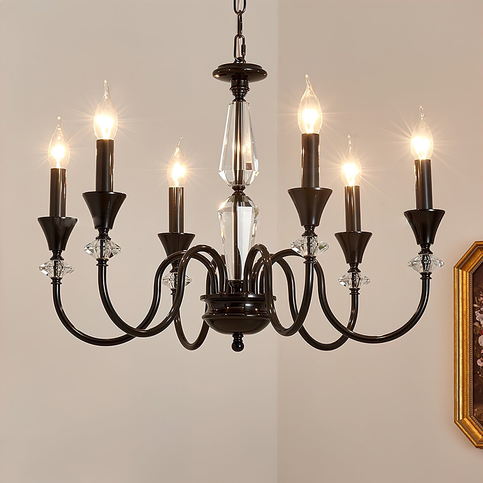 Lustre Noir Candelabro 