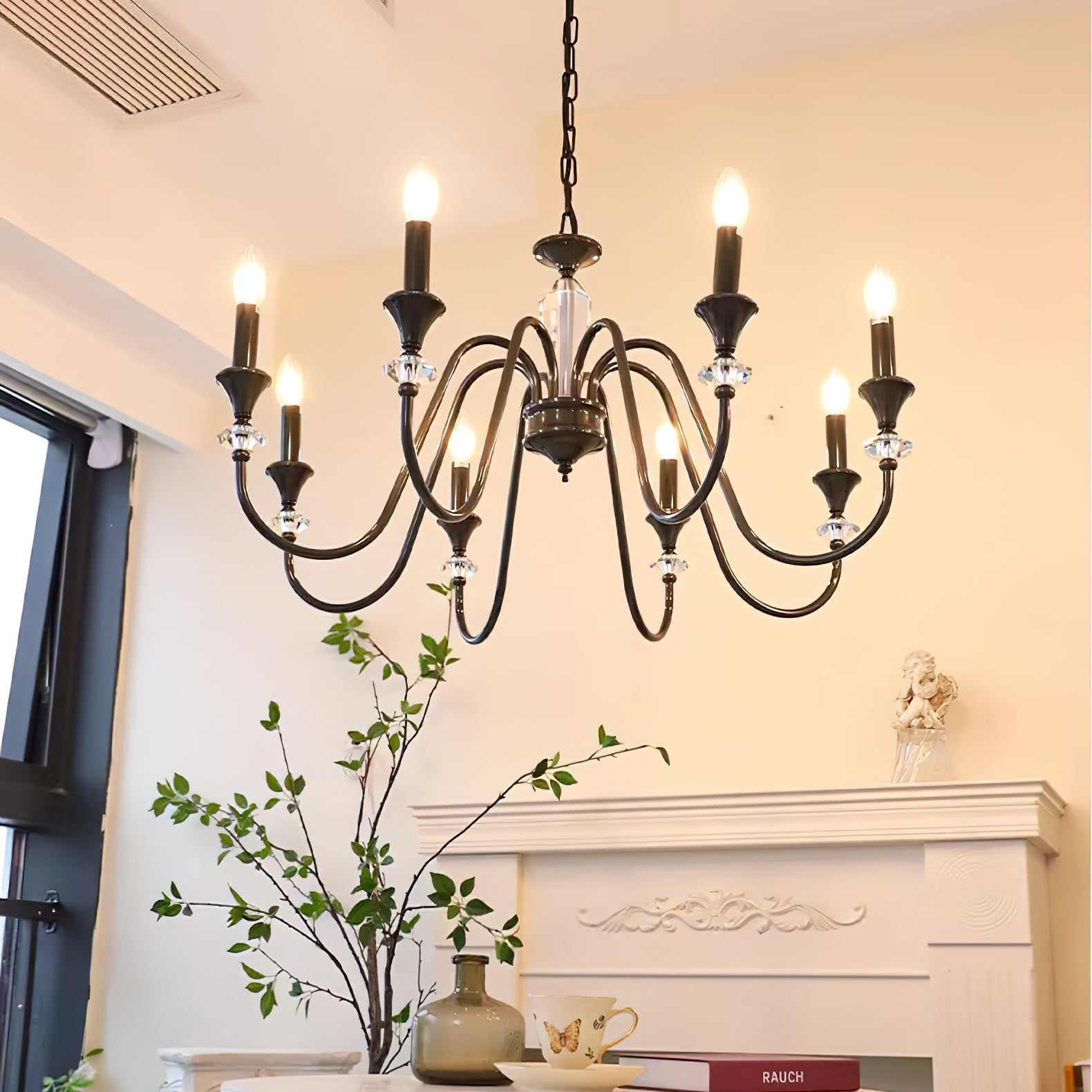 Lustre Noir Candelabro 