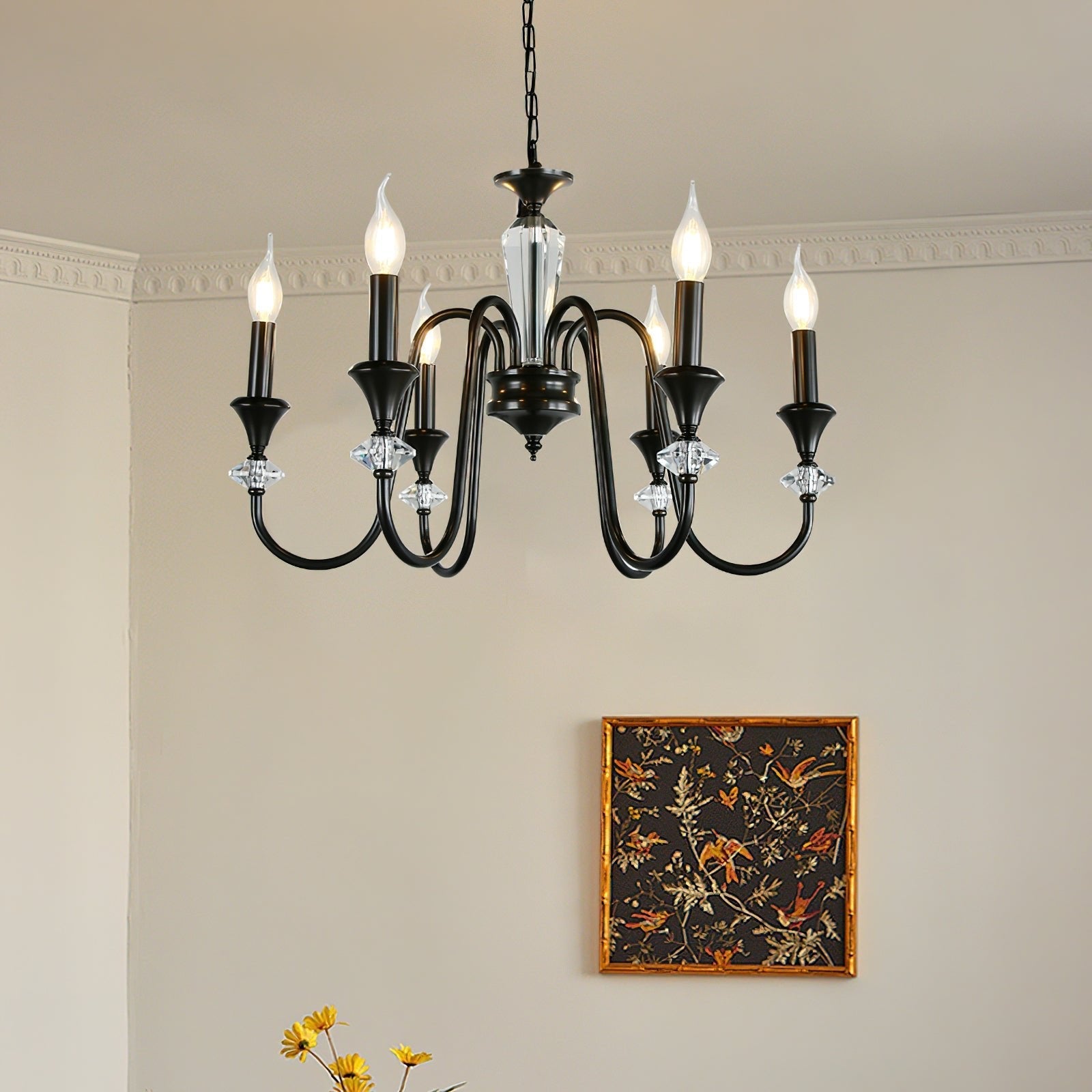 Lustre Noir Candelabro 