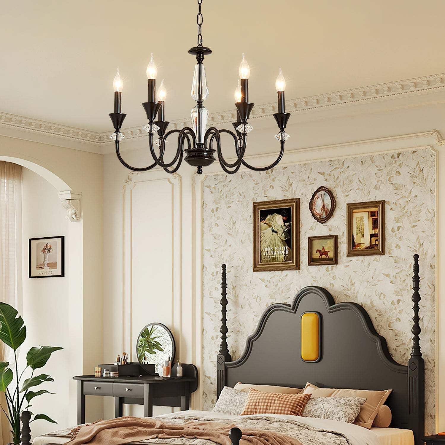 Lustre Noir Candelabro 