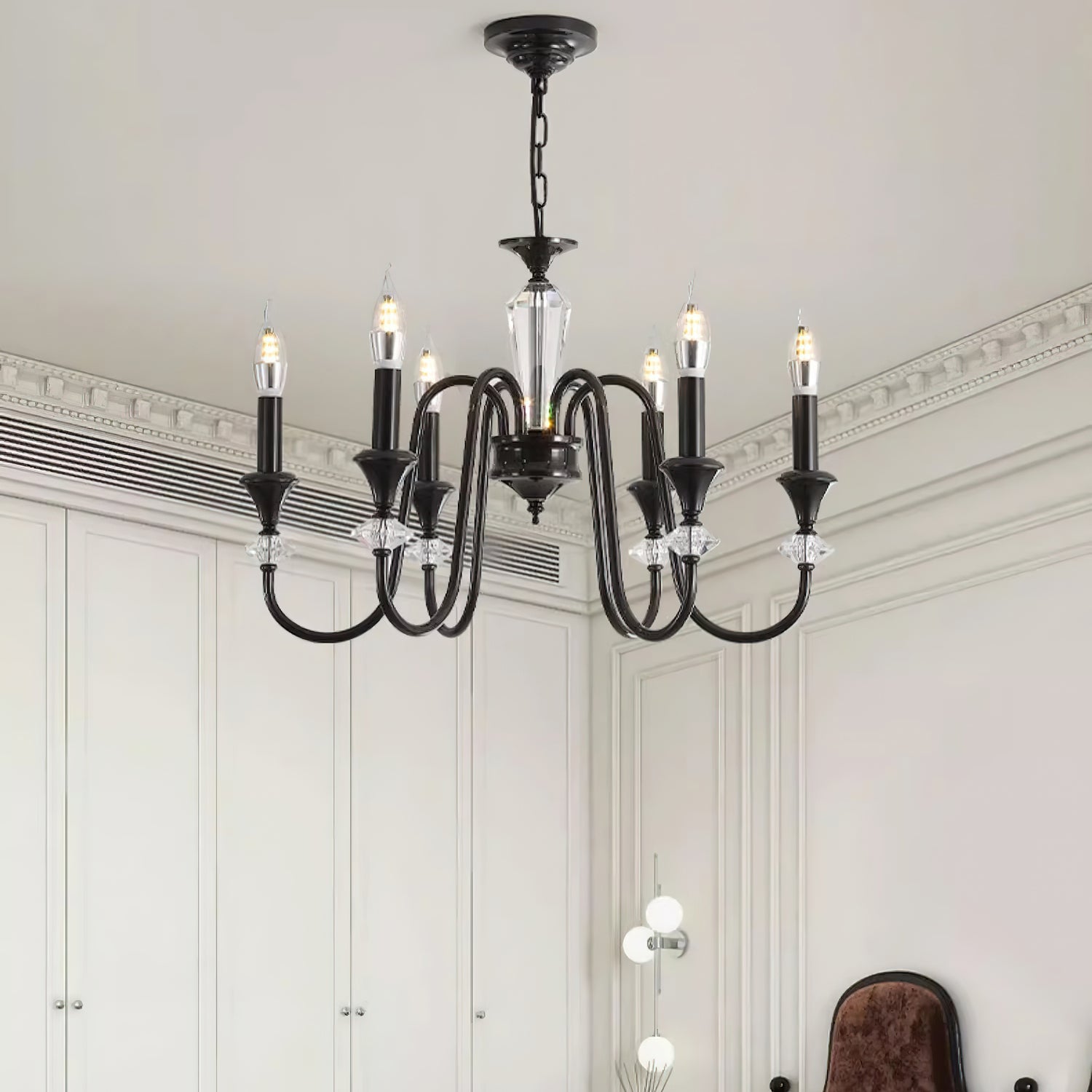 Lustre Noir Candelabro 