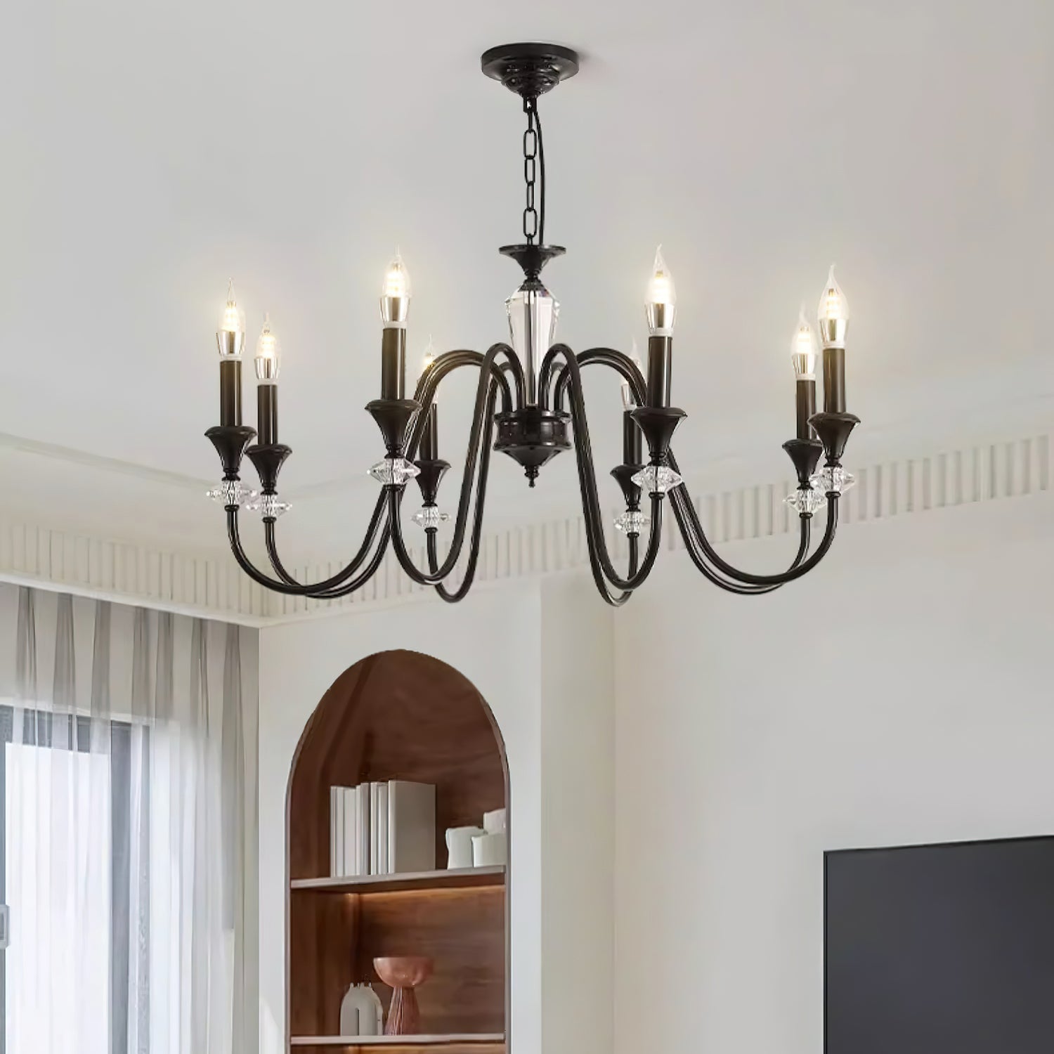 Lustre Noir Candelabro 