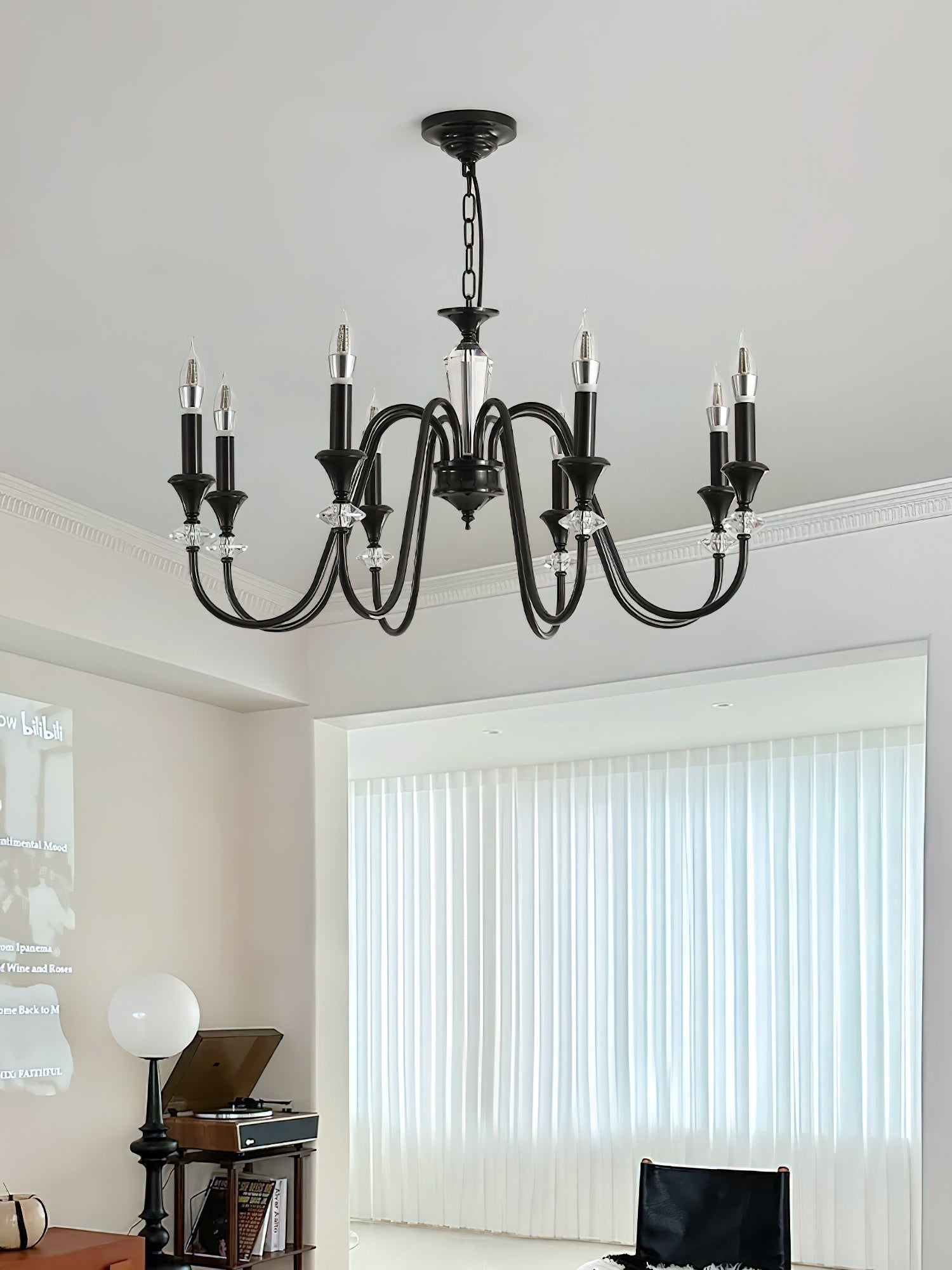 Lustre Noir Candelabro 