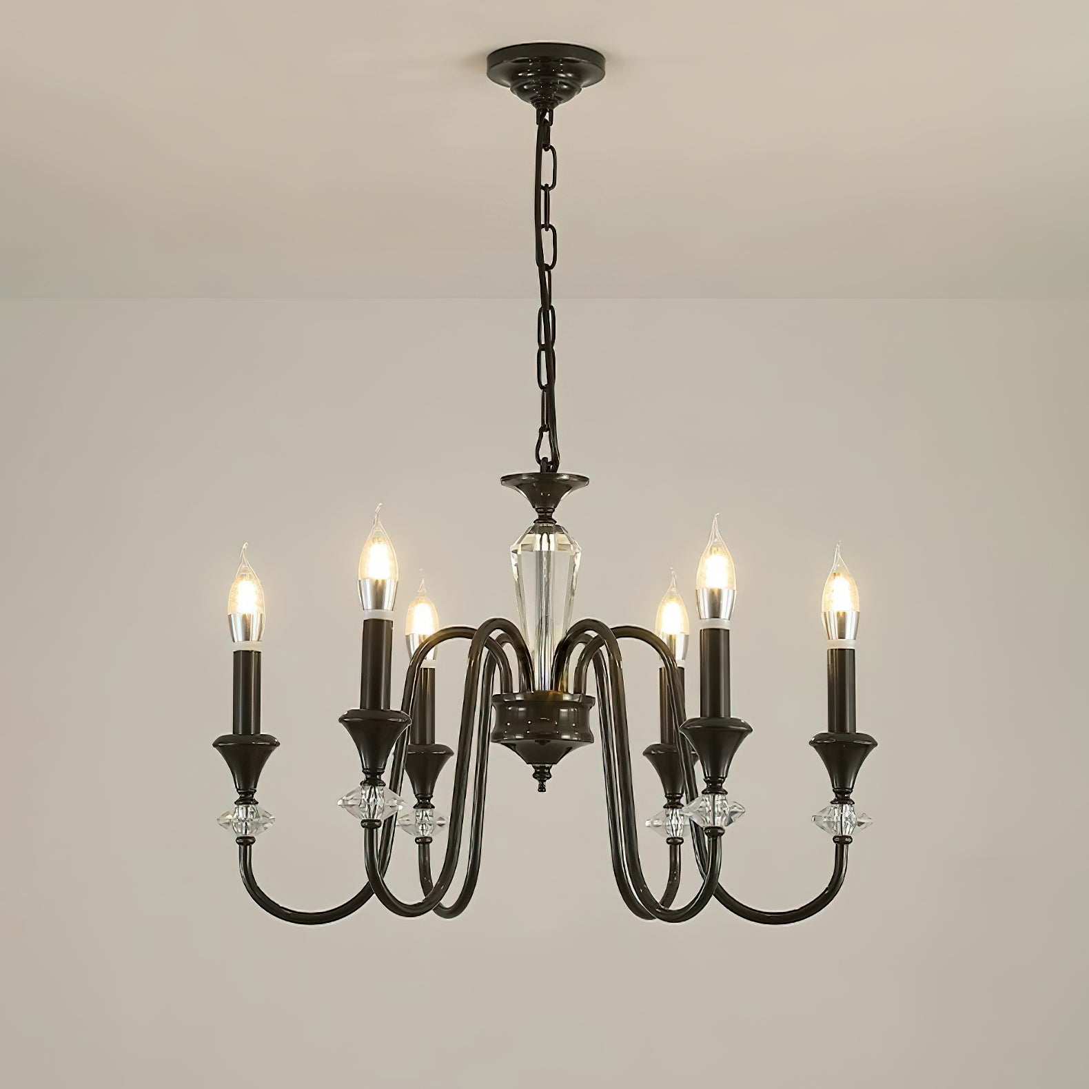 Lustre Noir Candelabro 
