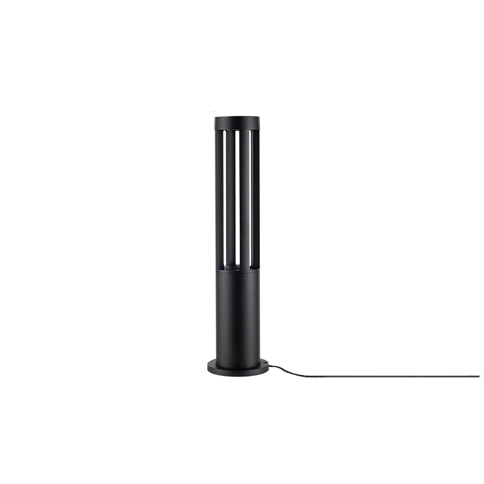 Black Cylindrical Garden Outdoor Light