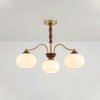 Persimmon Glass Globe Chandelier