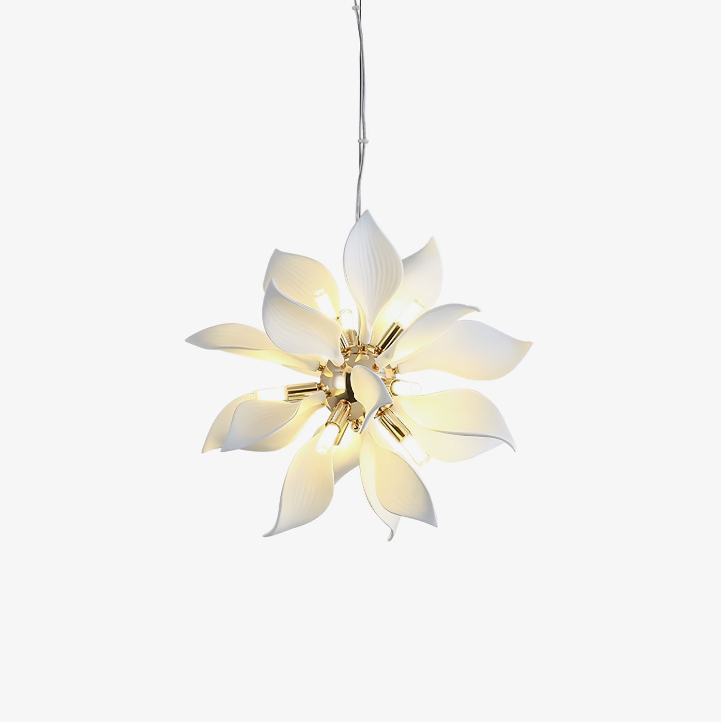 Lustre de Pétalas de Cerâmica Florescendo