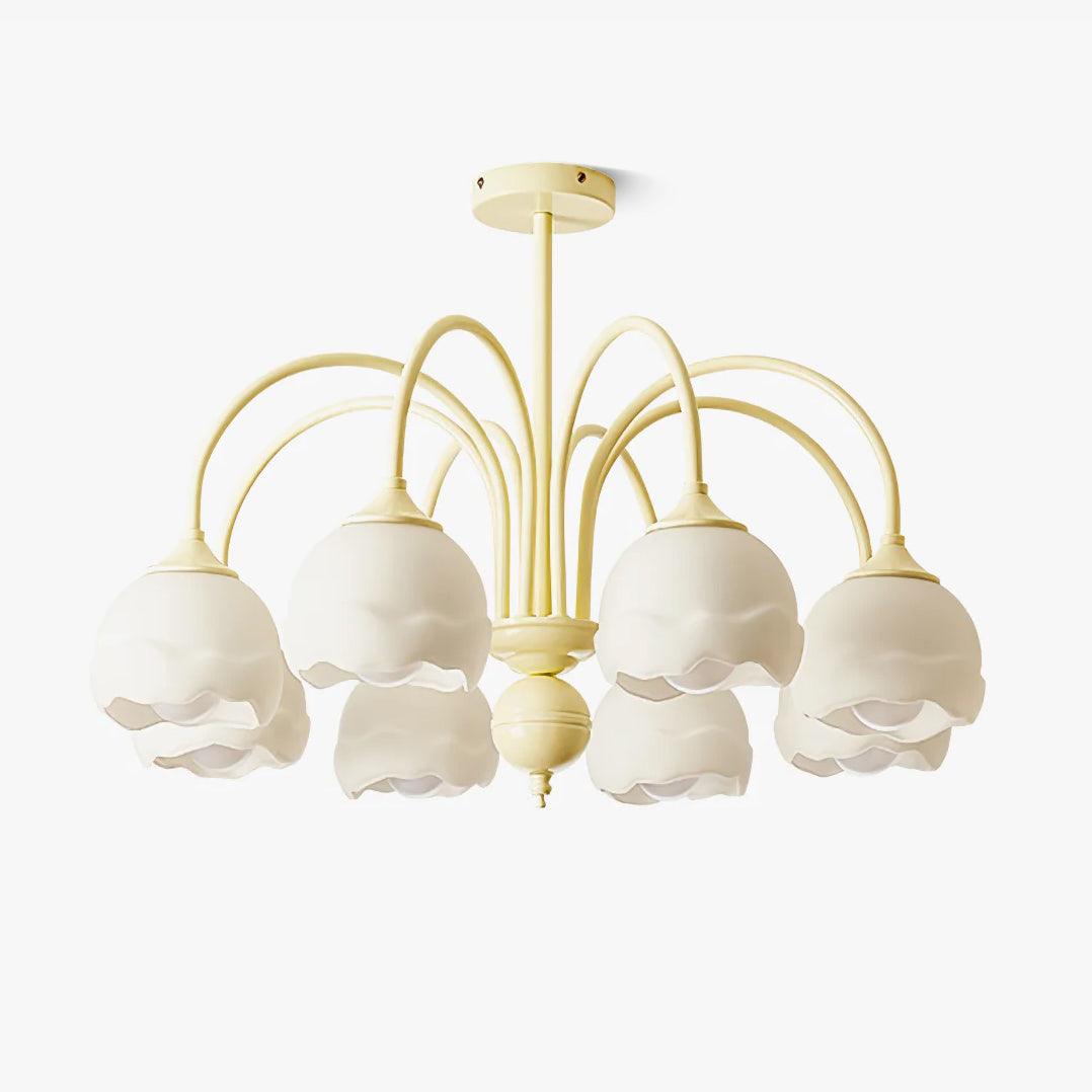 Lustre de vidro cremoso