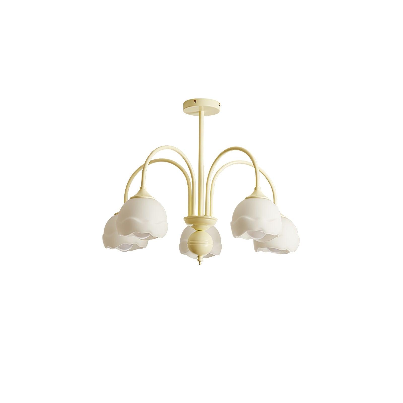 Lustre de vidro cremoso