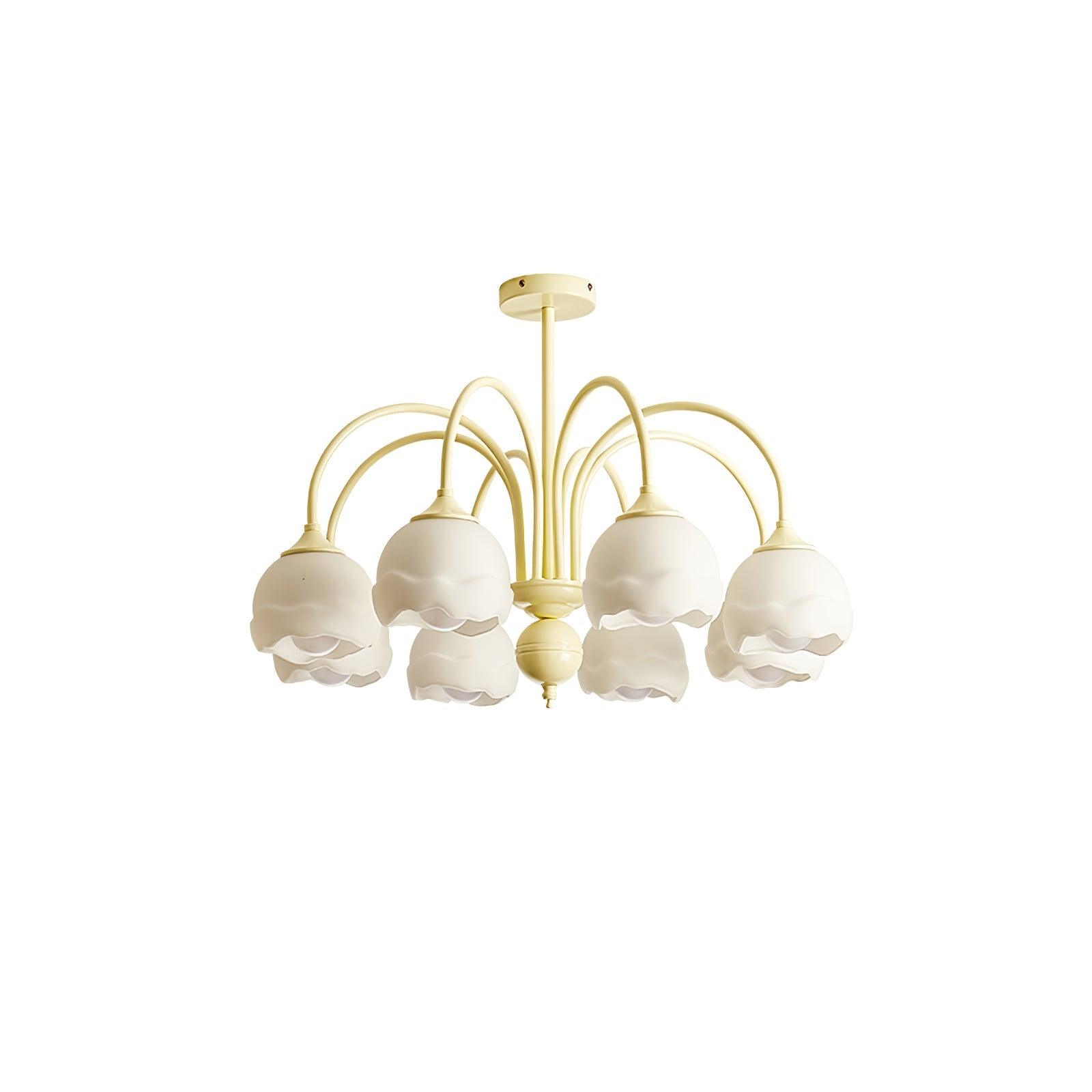 Lustre de vidro cremoso