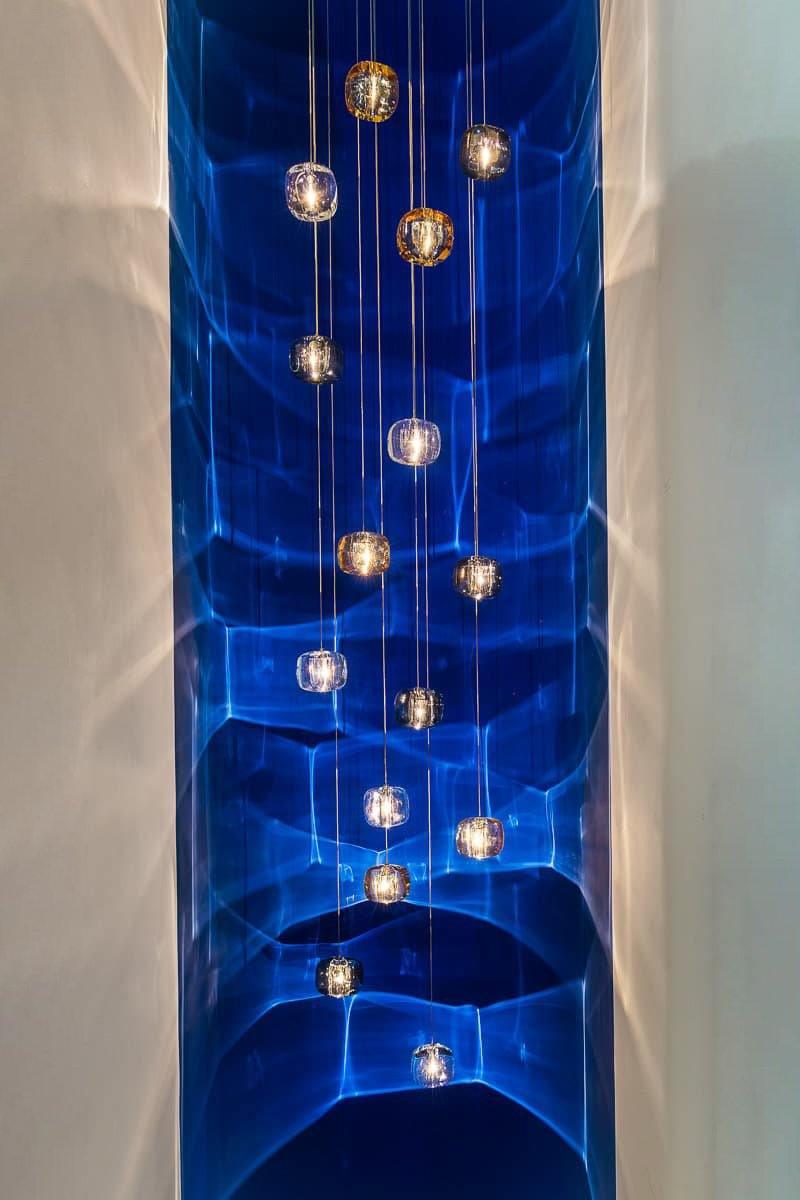 Cubie Suspension Brushed Brass Base