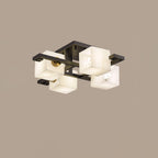 Cubist Alabaster Cluster Ceiling Lamp