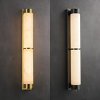 Cylindra Alabaster Brass Wall Light