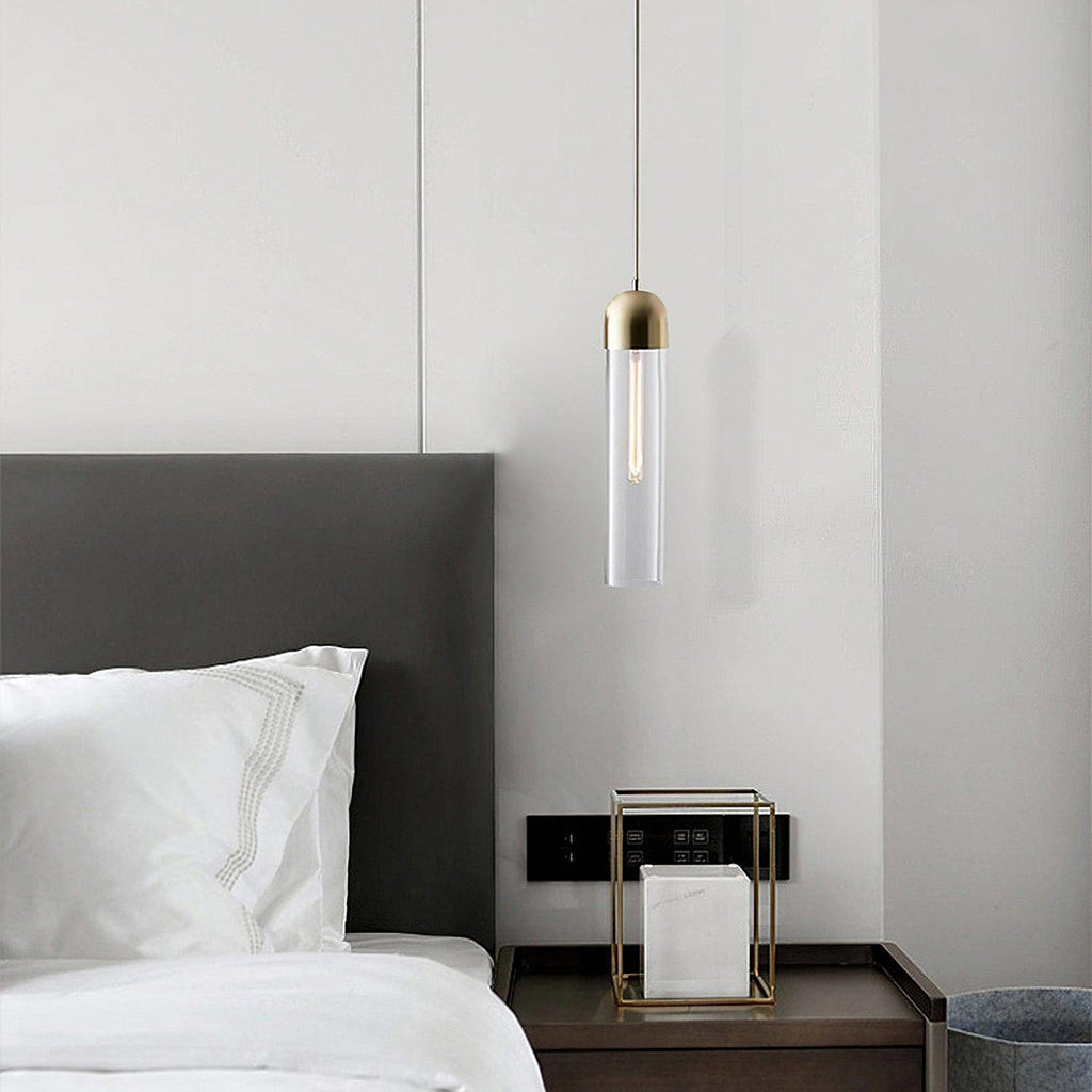 Cylindrical Glass Pendant Light