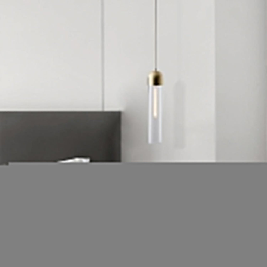 Glass Cylindrical Shape Pendant Light