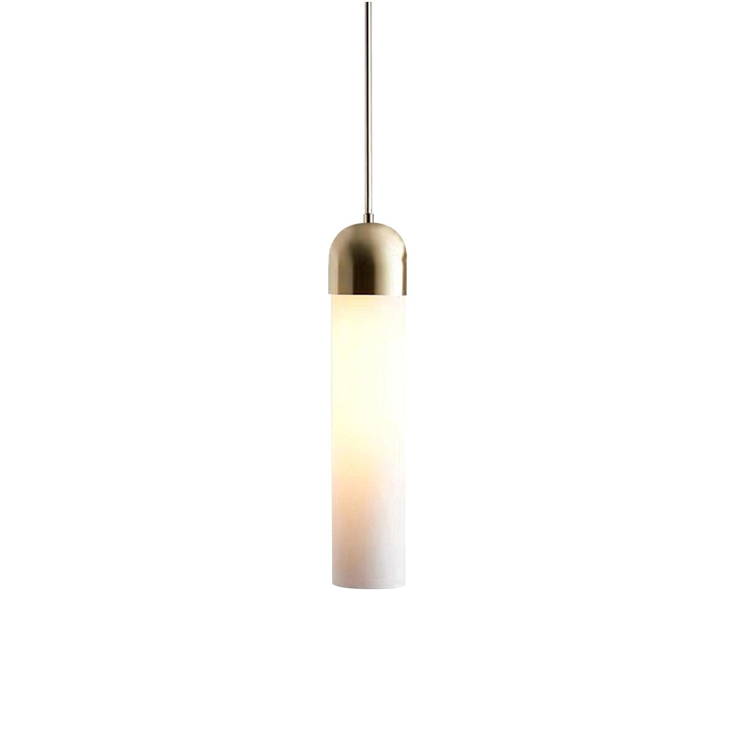 Cylindrical Glass Pendant Light