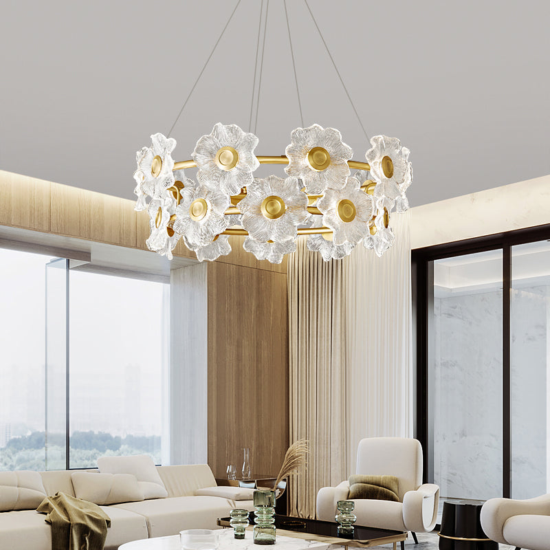 Lustre de Vidro Flora