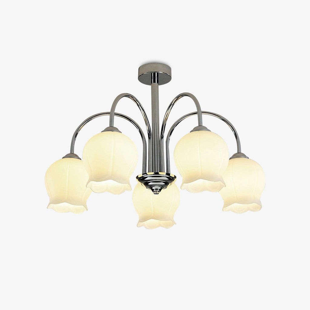 Lustre de vidro floral