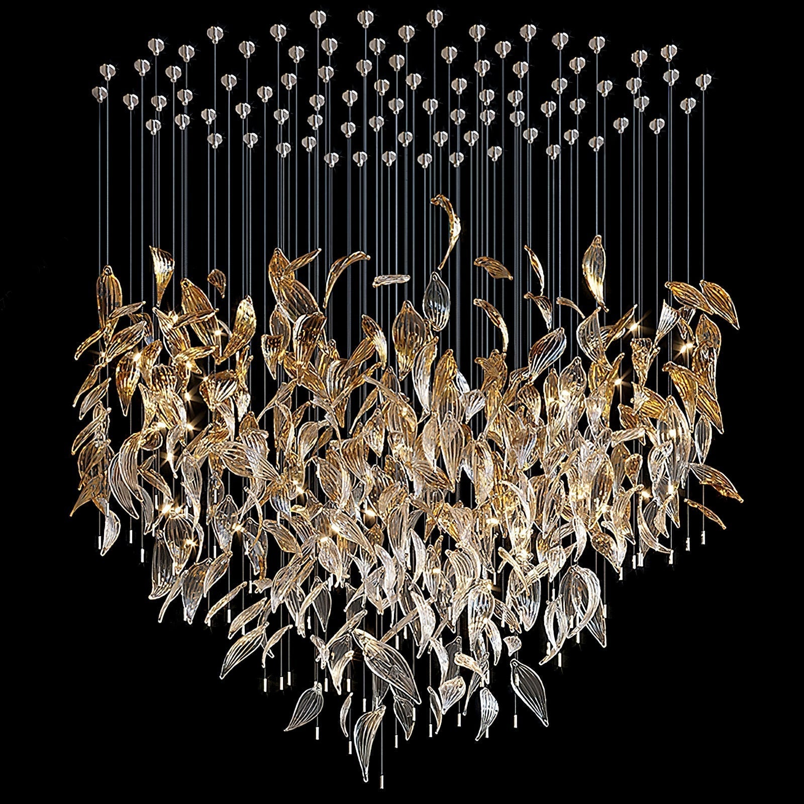 Lustre de folhas esvoaçantes