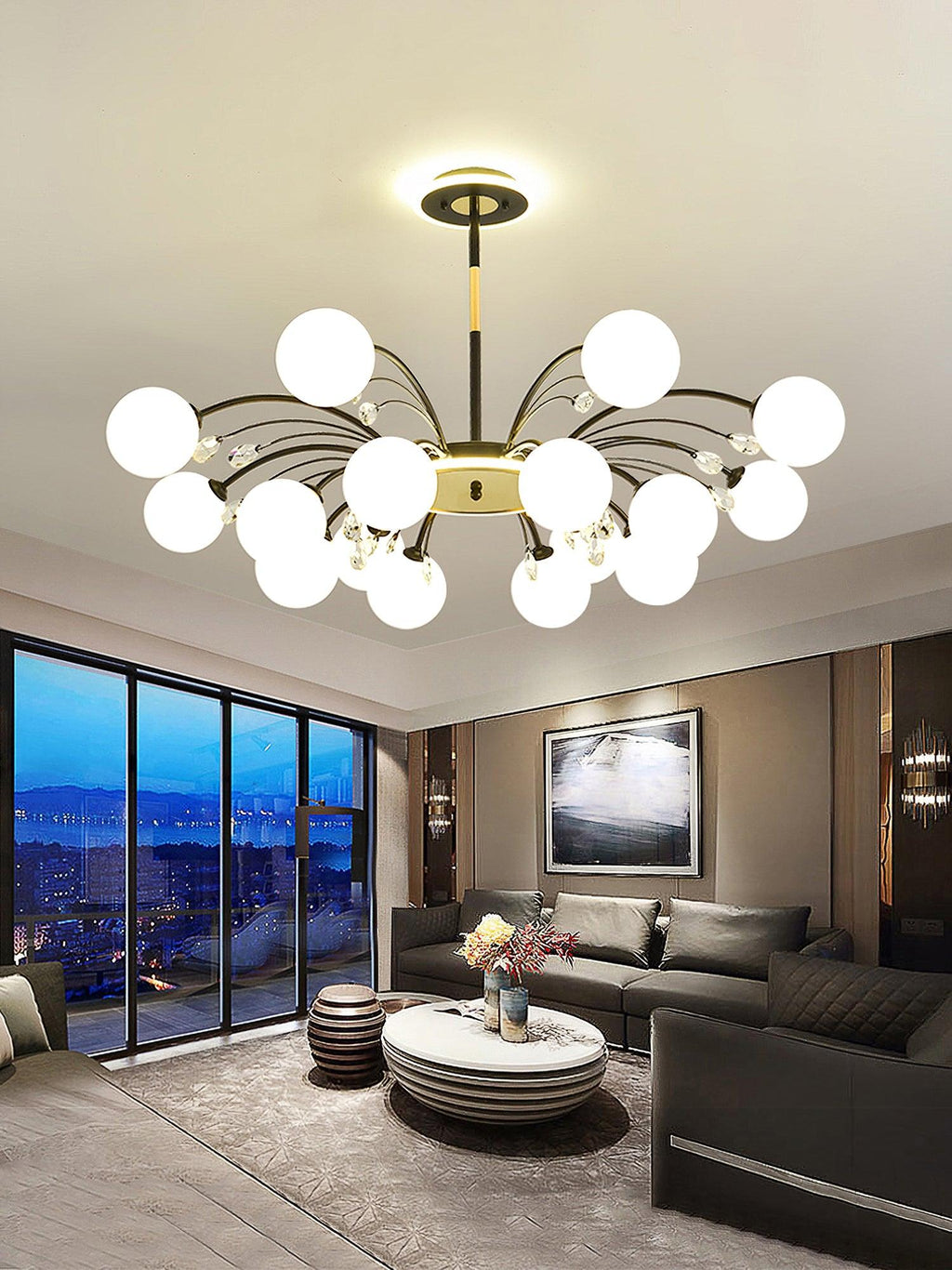 Glamorous Glass Raindrop Chandeliers