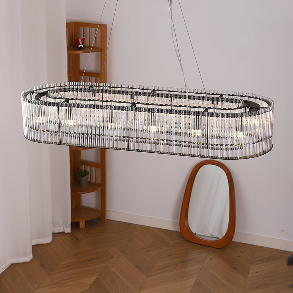 Lustre de tubo de vidro