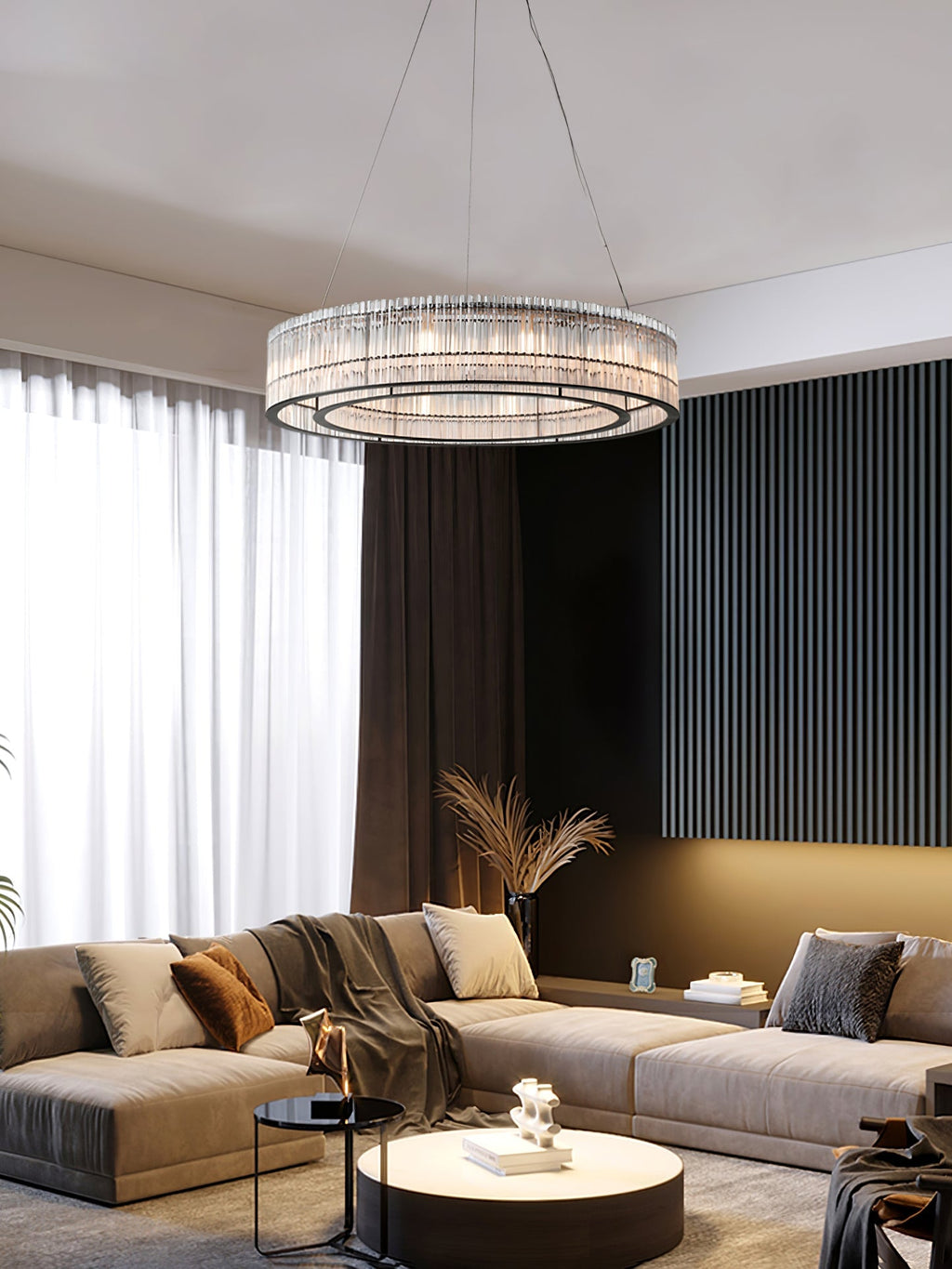 Lustre de tubo de vidro