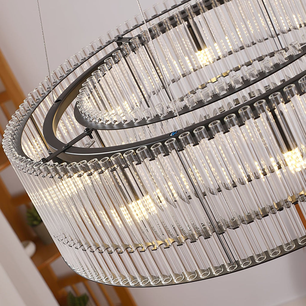 Lustre de tubo de vidro