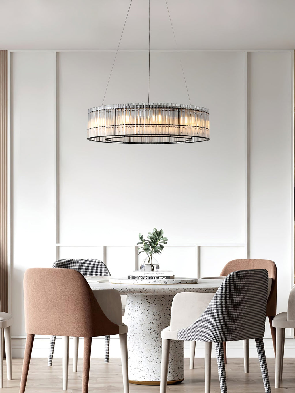 Lustre de tubo de vidro