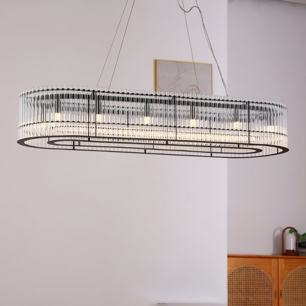 Lustre de tubo de vidro