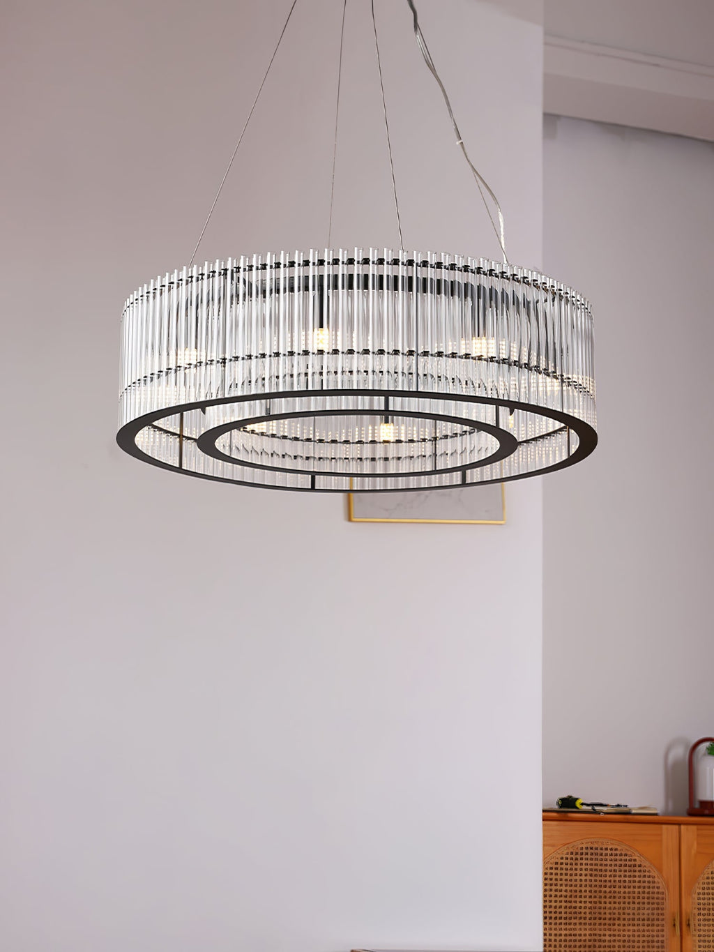Lustre de tubo de vidro