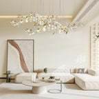Gold White Leaves Combination Gingko Chandeliers
