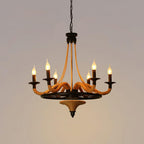 Hemp Rope Industrial Large Wheel Chandelier