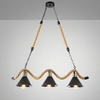 Hemp Rope Industrial Wave Chandelier