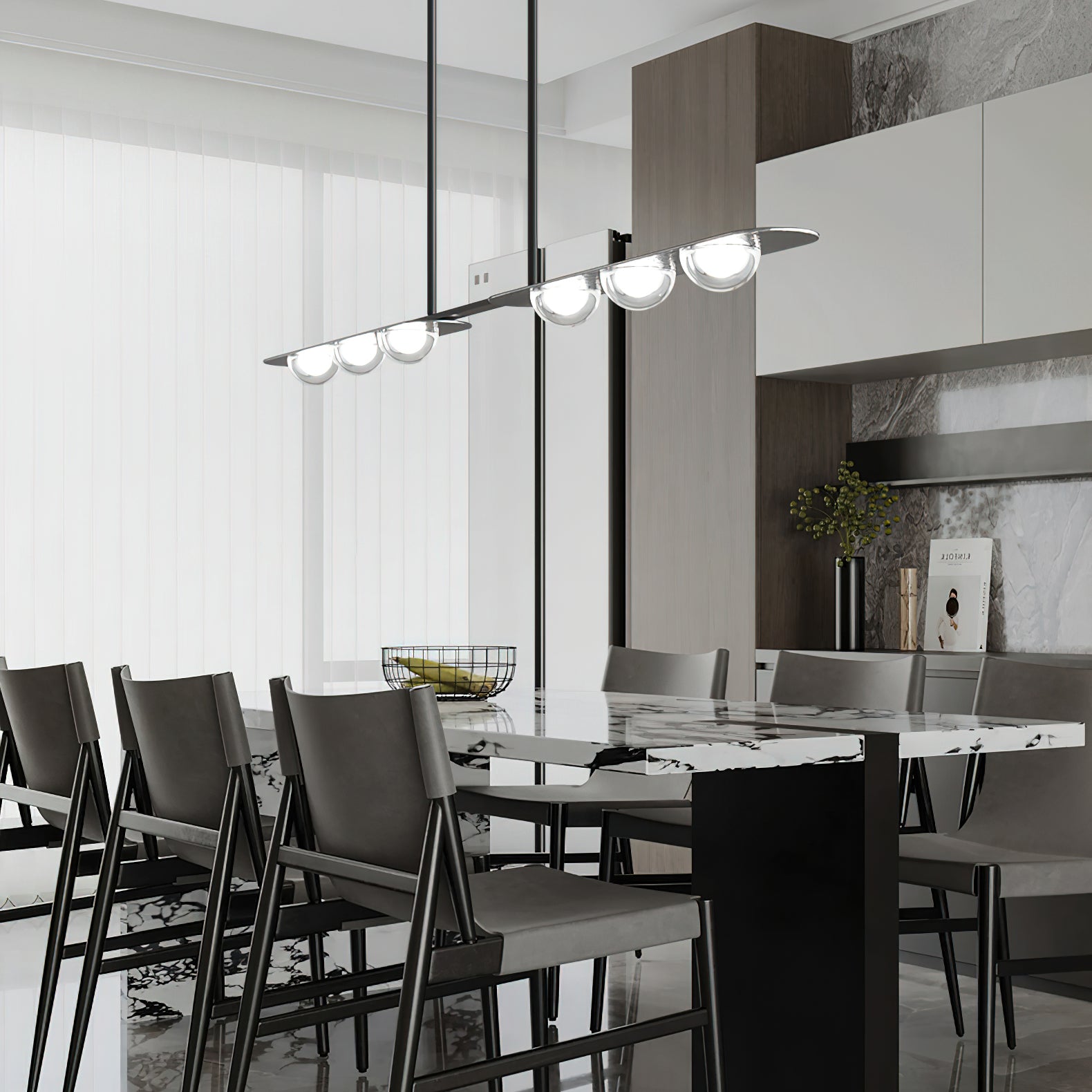 Luminária Pendente Elegância Linear 