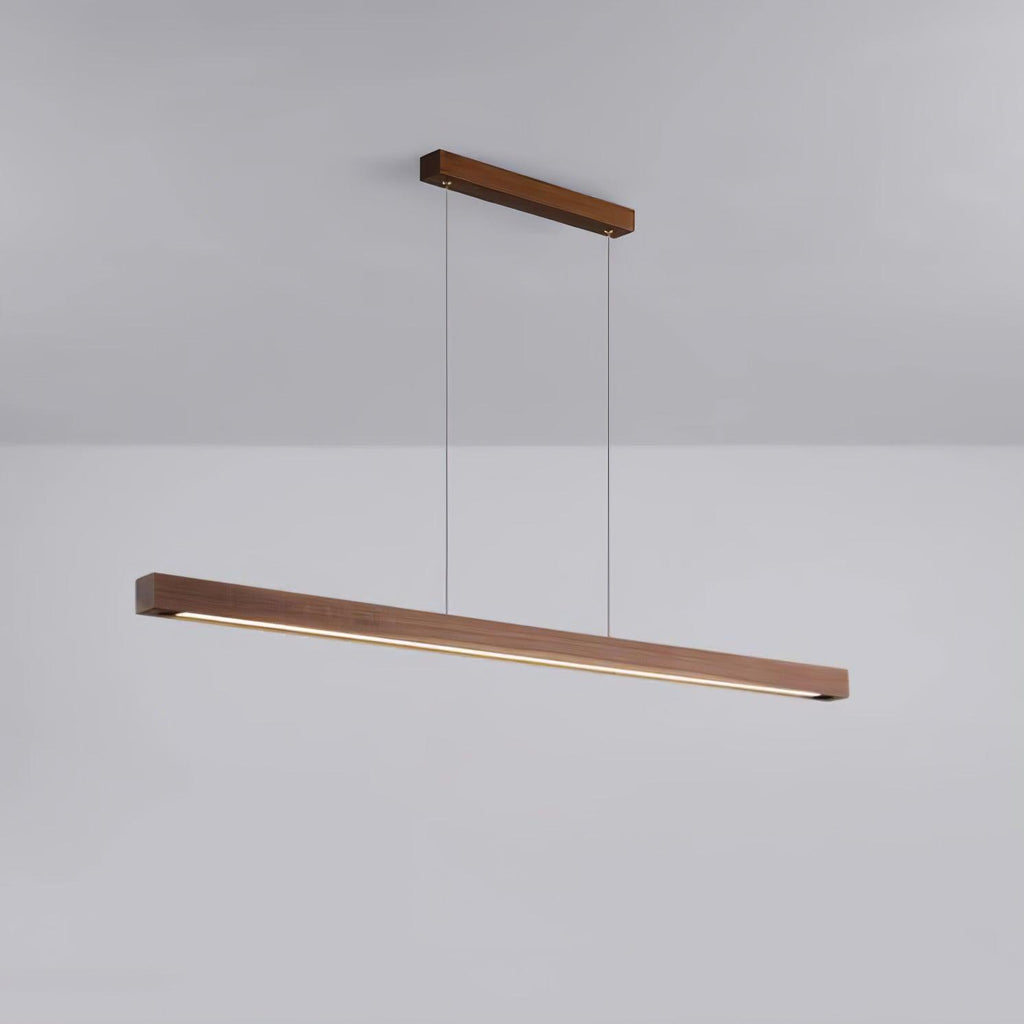 Linear Wooden Pendant Light