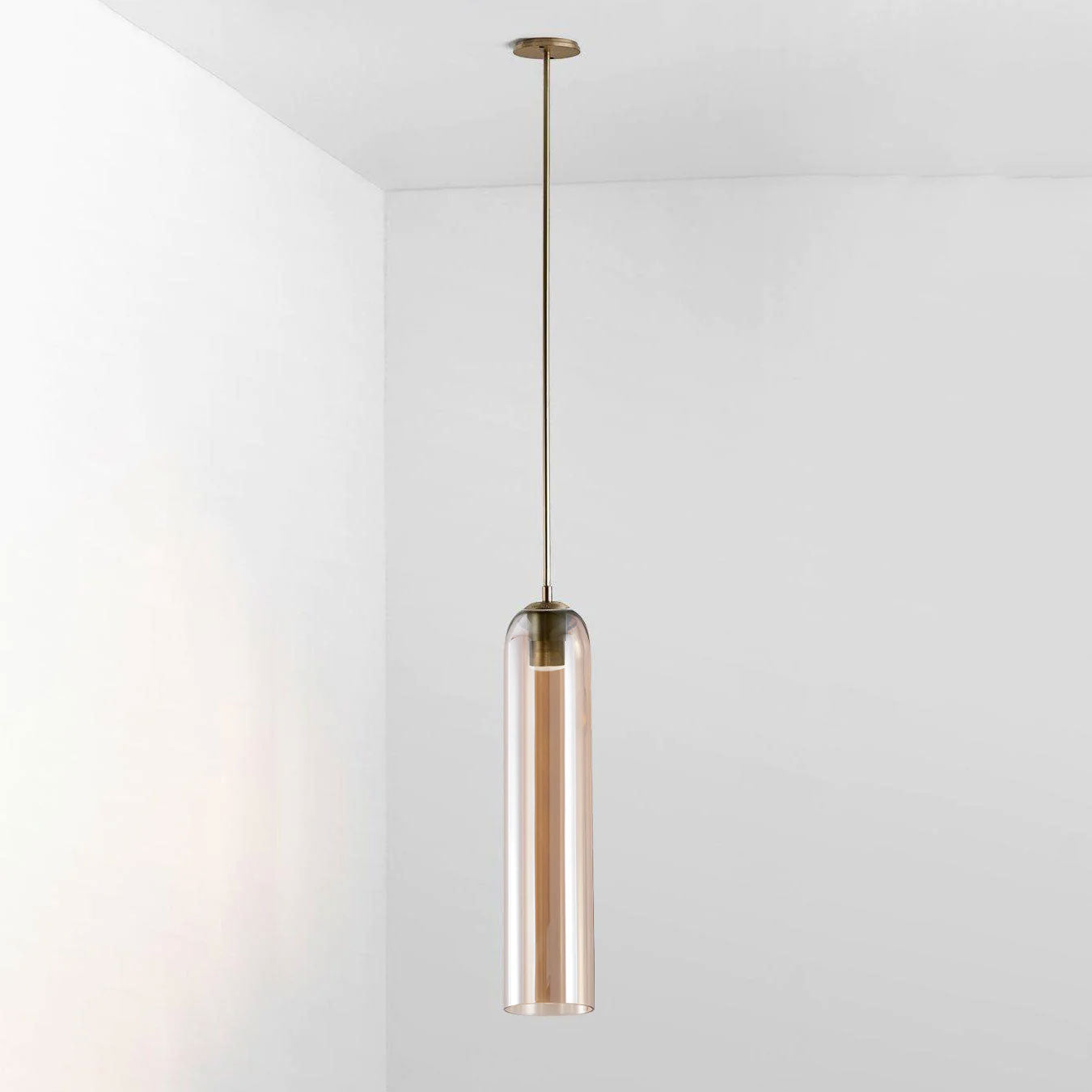 Long Tube Glass Pendant Light