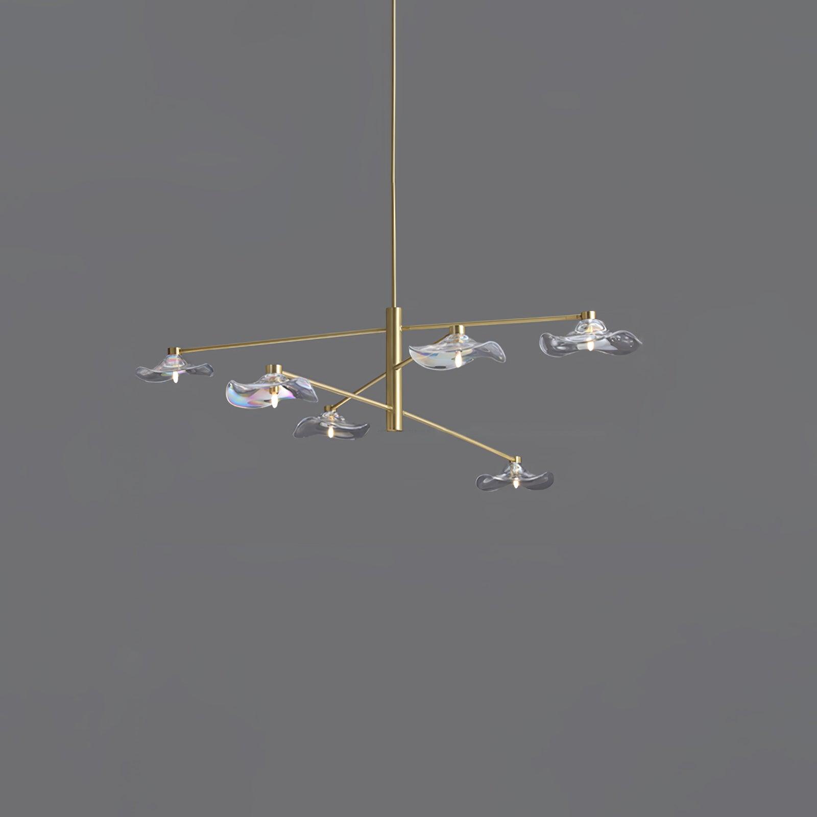 Lotus Leaves Glass Chandelier